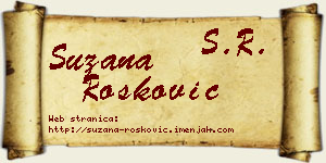 Suzana Rošković vizit kartica